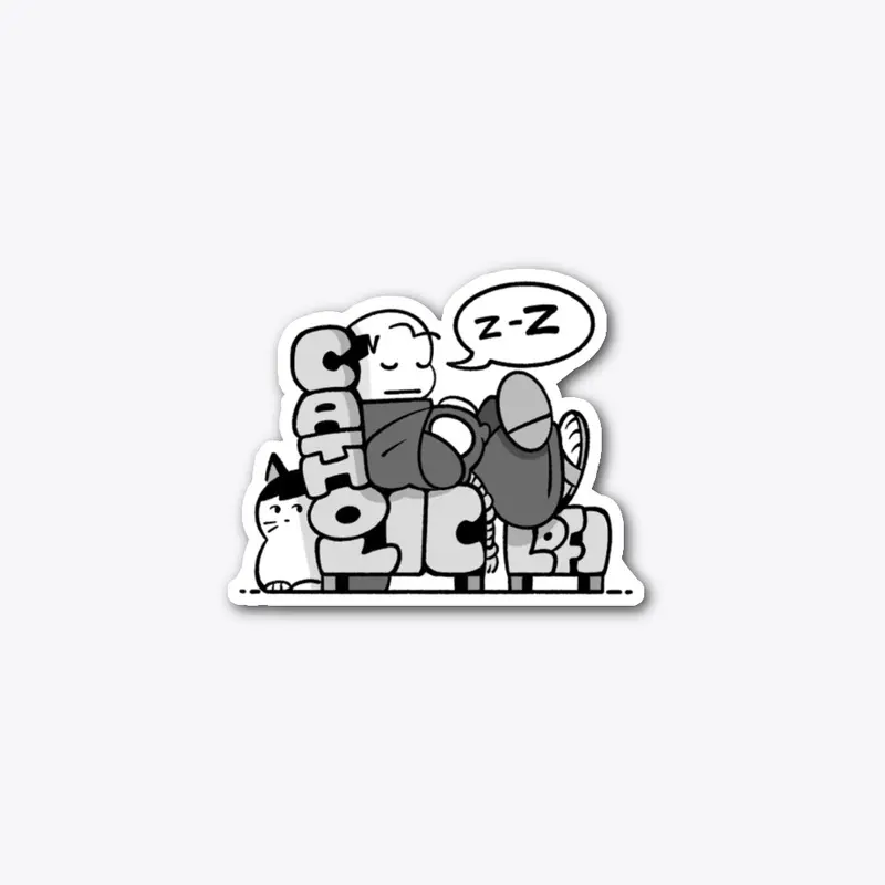 Sleepy Monk Sticker